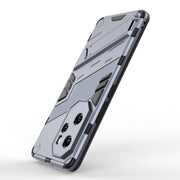 For Honor 100 Pro 5G Punk Armor 2 in 1 PC + TPU Phone Case with Holder(Grey)