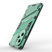 For Honor 100 Pro 5G Punk Armor 2 in 1 PC + TPU Phone Case with Holder(Green)