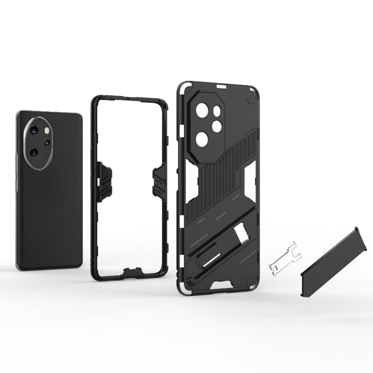 For Honor 100 Pro 5G Punk Armor 2 in 1 PC + TPU Phone Case with Holder(Green)