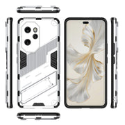 For Honor 100 Pro 5G Punk Armor 2 in 1 PC + TPU Phone Case with Holder(White)