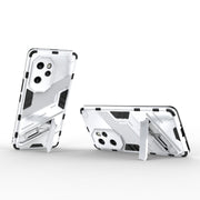 For Honor 100 Pro 5G Punk Armor 2 in 1 PC + TPU Phone Case with Holder(White)