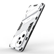 For Honor 100 Pro 5G Punk Armor 2 in 1 PC + TPU Phone Case with Holder(White)