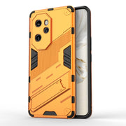 For Honor 100 Pro 5G Punk Armor 2 in 1 PC + TPU Phone Case with Holder(Orange)