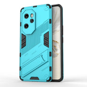 For Honor 100 Pro 5G Punk Armor 2 in 1 PC + TPU Phone Case with Holder(Blue)