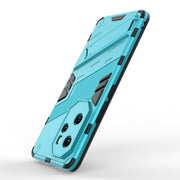 For Honor 100 Pro 5G Punk Armor 2 in 1 PC + TPU Phone Case with Holder(Blue)