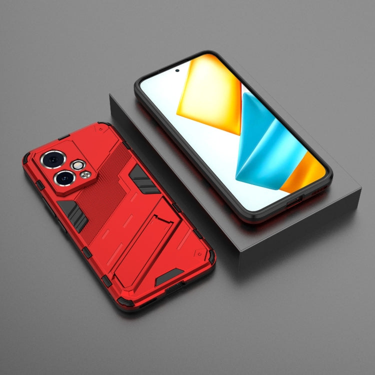 For Honor 90 GT 5G Punk Armor 2 in 1 PC + TPU Phone Case with Holder(Red)