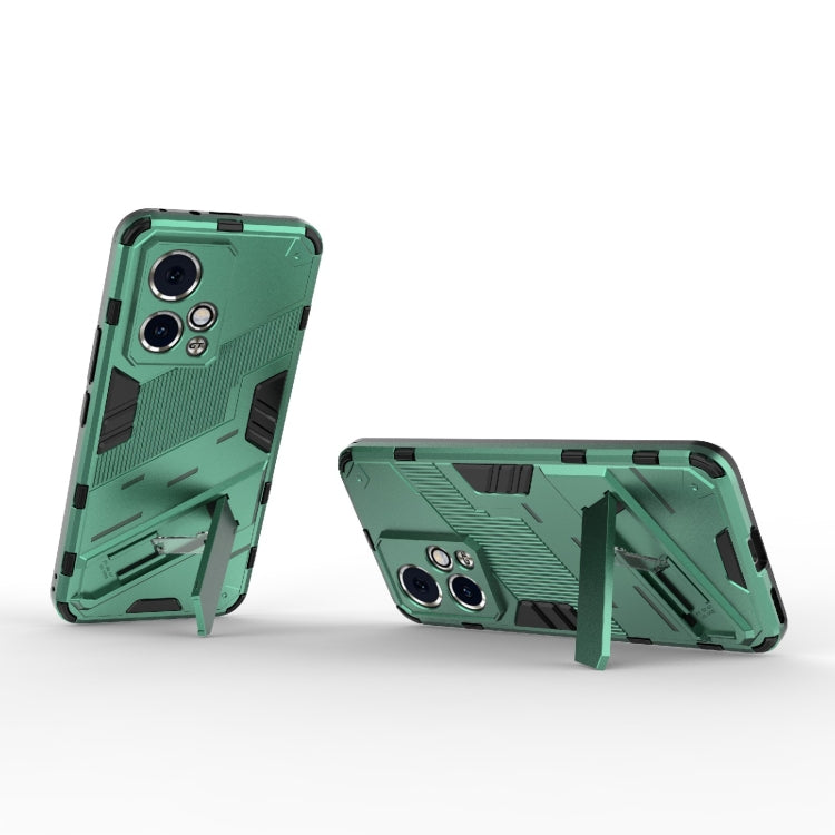 For Honor 90 GT 5G Punk Armor 2 in 1 PC + TPU Phone Case with Holder(Green)