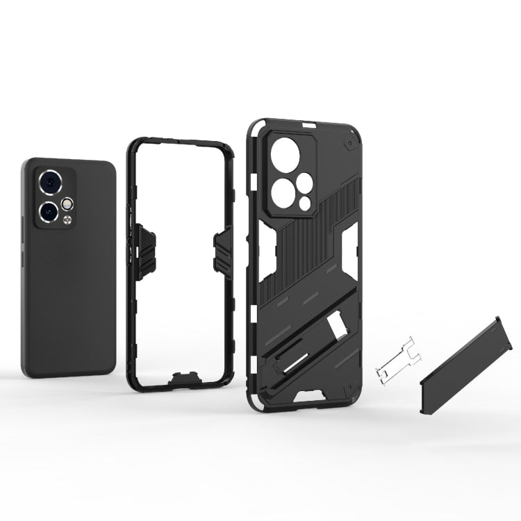 For Honor 90 GT 5G Punk Armor 2 in 1 PC + TPU Phone Case with Holder(Green)