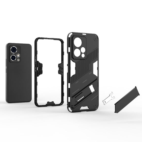 For Honor 90 GT 5G Punk Armor 2 in 1 PC + TPU Phone Case with Holder(Green)