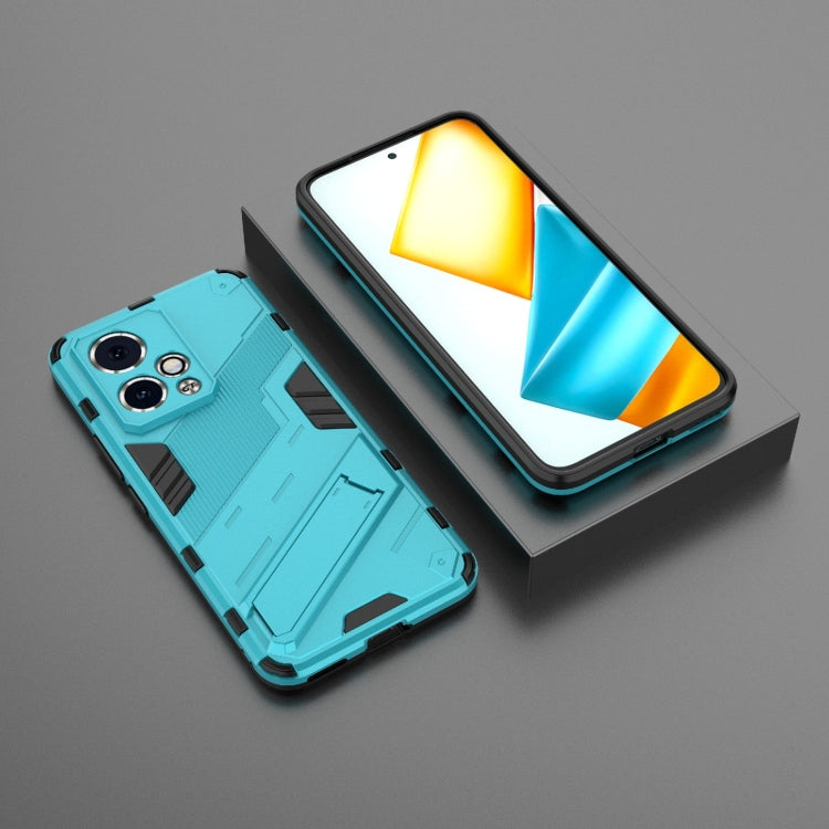 For Honor 90 GT 5G Punk Armor 2 in 1 PC + TPU Phone Case with Holder(Blue)