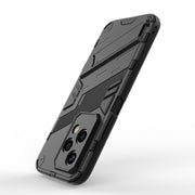 For Honor 200 Lite Global Punk Armor 2 in 1 PC + TPU Phone Case with Holder(Black)