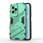 For Honor 200 Lite Global Punk Armor 2 in 1 PC + TPU Phone Case with Holder(Green)
