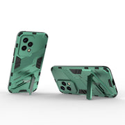 For Honor 200 Lite Global Punk Armor 2 in 1 PC + TPU Phone Case with Holder(Green)