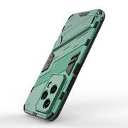 For Honor 200 Lite Global Punk Armor 2 in 1 PC + TPU Phone Case with Holder(Green)