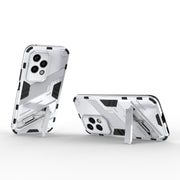 For Honor 200 Lite Global Punk Armor 2 in 1 PC + TPU Phone Case with Holder(White)
