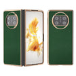 For Huawei Mate X3 Genuine Leather Mino Series Nano Plating Phone Case(Green) - Huawei Cases by PMC TechLife | Online Shopping South Africa | PMC TechLife | Buy Now Pay Later Mobicred