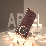 For Huawei Mate X5 Genuine Leather Luxury Series Nano Plating Phone Case(Coffee)