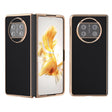 For Huawei Mate X3 Genuine Leather Silk Series Nano Plating Phone Case(Black) - Huawei Cases by PMC TechLife | Online Shopping South Africa | PMC TechLife | Buy Now Pay Later Mobicred