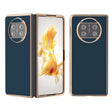 For Huawei Mate X3 Genuine Leather Silk Series Nano Plating Phone Case(Blue) - Huawei Cases by PMC TechLife | Online Shopping South Africa | PMC TechLife | Buy Now Pay Later Mobicred