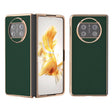 For Huawei Mate X3 Genuine Leather Silk Series Nano Plating Phone Case(Dark Green) - Huawei Cases by PMC TechLife | Online Shopping South Africa | PMC TechLife | Buy Now Pay Later Mobicred