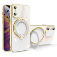 For iPhone XS Max Multifunction Electroplating MagSafe Holder Phone Case(White) - More iPhone Cases by PMC TechLife | Online Shopping South Africa | PMC TechLife