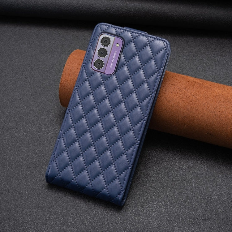 For Nokia G42 5G Diamond Lattice Vertical Flip Leather Phone Case(Blue)