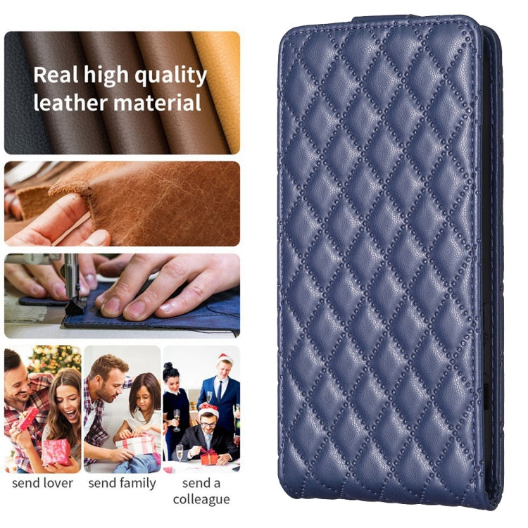 For Nokia G42 5G Diamond Lattice Vertical Flip Leather Phone Case(Blue)