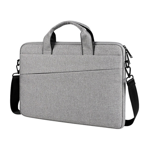 For 13.3 inch ST01S Water-resistant Oxford Laptop Diagonal Shoulder Handbag(Light Grey)
