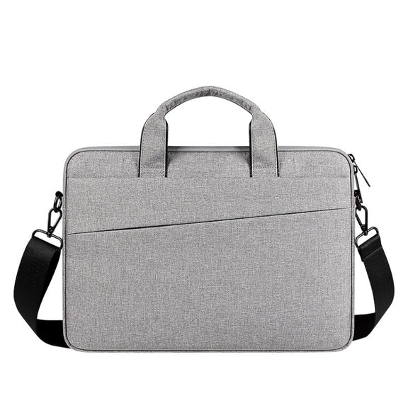 For 13.3 inch ST01S Water-resistant Oxford Laptop Diagonal Shoulder Handbag(Light Grey)