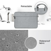 For 13.3 inch ST01S Water-resistant Oxford Laptop Diagonal Shoulder Handbag(Light Grey)