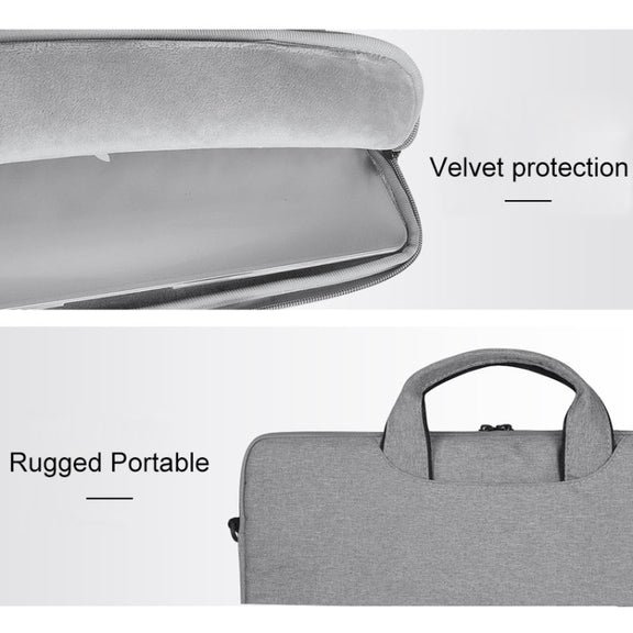 For 13.3 inch ST01S Water-resistant Oxford Laptop Diagonal Shoulder Handbag(Light Grey)