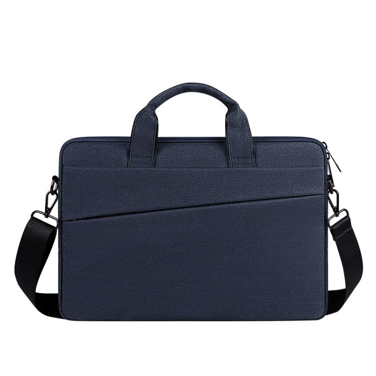 For 13.3 inch ST01S Water-resistant Oxford Laptop Diagonal Shoulder Handbag(Navy Blue)