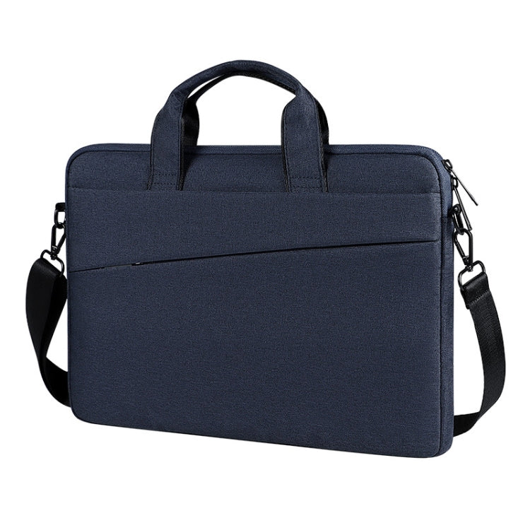 For 13.3 inch ST01S Water-resistant Oxford Laptop Diagonal Shoulder Handbag(Navy Blue)