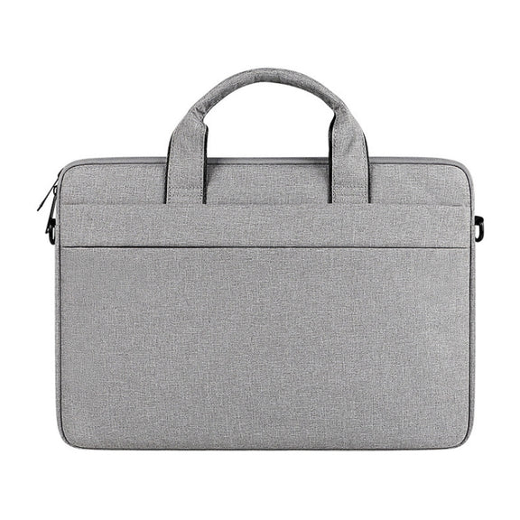 For 14.1 inch ST01S Water-resistant Oxford Laptop Diagonal Shoulder Handbag(Light Grey)