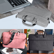 For 14.1 inch ST01S Water-resistant Oxford Laptop Diagonal Shoulder Handbag(Light Grey)