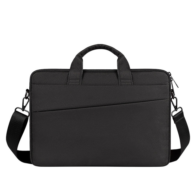 For 14.1 inch ST01S Water-resistant Oxford Laptop Diagonal Shoulder Handbag(Black)