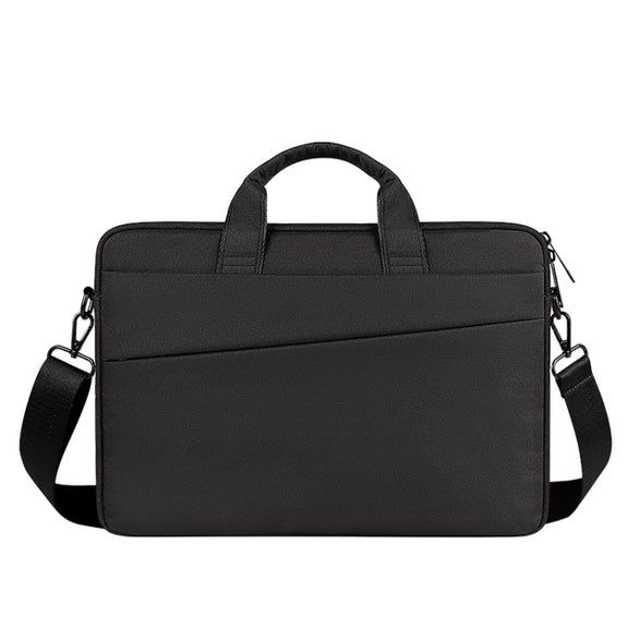 For 14.1 inch ST01S Water-resistant Oxford Laptop Diagonal Shoulder Handbag(Black)