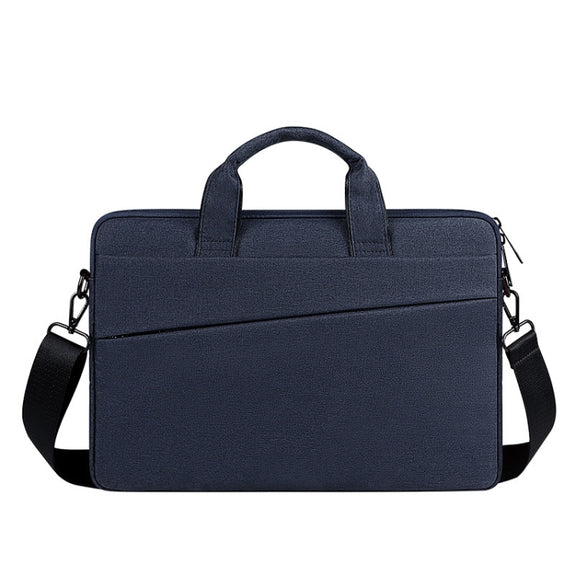 For 14.1 inch ST01S Water-resistant Oxford Laptop Diagonal Shoulder Handbag(Navy Blue)