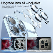 For iPhone 15 Pro Max Lens Protector MagSafe Electroplated Phone Case(Sierra Blue)