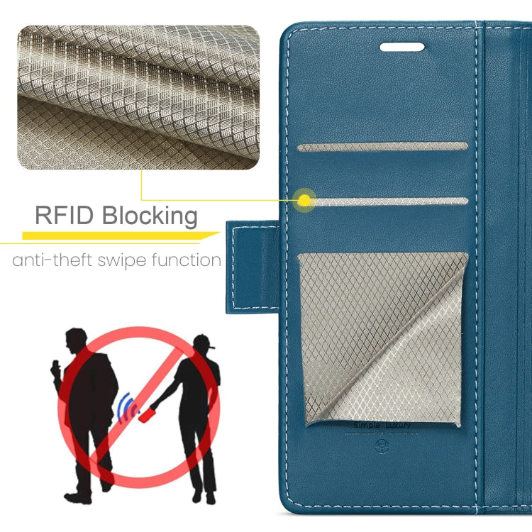 For Google Pixel Fold CaseMe 023 Butterfly Buckle Litchi Texture RFID Anti-theft Leather Phone Case(Blue)