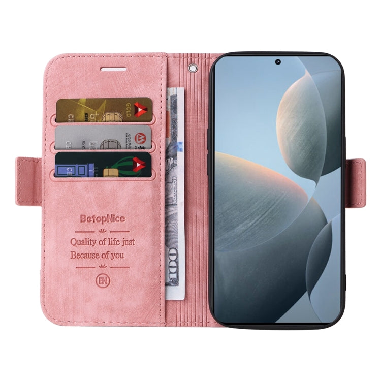 For Xiaomi Redmi K70 / K70 Pro 5G BETOPNICE Dual-side Buckle Leather Phone Case(Pink)