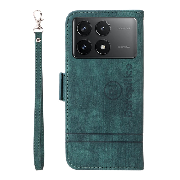For Xiaomi Redmi K70 / K70 Pro 5G BETOPNICE Dual-side Buckle Leather Phone Case(Green)