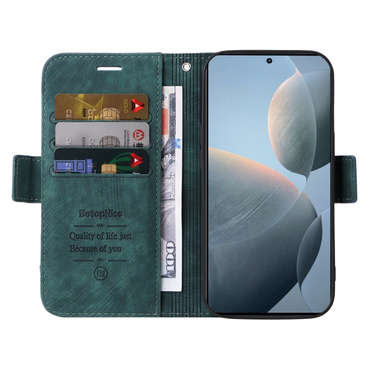 For Xiaomi Redmi K70 / K70 Pro 5G BETOPNICE Dual-side Buckle Leather Phone Case(Green)