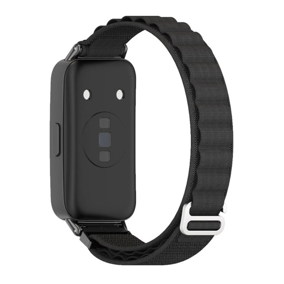 For Huawei Band 8 / 9 / 10 Mijobs Nylon Breathable Watch Band(Black)