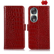 For Honor 90 Crocodile Top Layer Cowhide Leather Phone Case(Red) - Honor Cases by PMC TechLife | Online Shopping South Africa | PMC TechLife | Buy Now Pay Later Mobicred