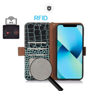 For Honor 90 Crocodile Top Layer Cowhide Leather Phone Case(Green)