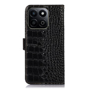 For Honor Play 60 Plus / 200 Smart Crocodile Top Layer Cowhide Leather Phone Case(Black)