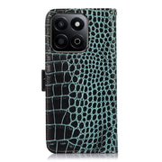 For Honor Play 60 Plus / 200 Smart Crocodile Top Layer Cowhide Leather Phone Case(Green)