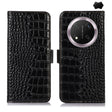 For Honor X9c 5G Global Crocodile Top Layer Cowhide Leather Phone Case(Black) - Honor Cases by PMC TechLife | Online Shopping South Africa | PMC TechLife | Buy Now Pay Later Mobicred