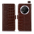 For Honor X9c 5G Global Crocodile Top Layer Cowhide Leather Phone Case(Brown) - Honor Cases by PMC TechLife | Online Shopping South Africa | PMC TechLife | Buy Now Pay Later Mobicred